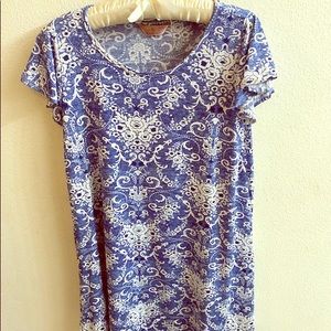 Womens Dress blue paisley M